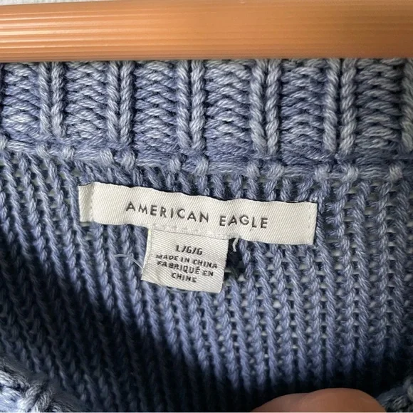 American Eagle Outfitters Easy Crew Neck Sweater - Blue - Size Large - Picture 6 of 7